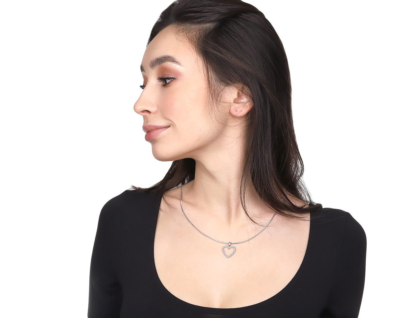 Романтичный золотой кулон с бриллиантами 0.52ct