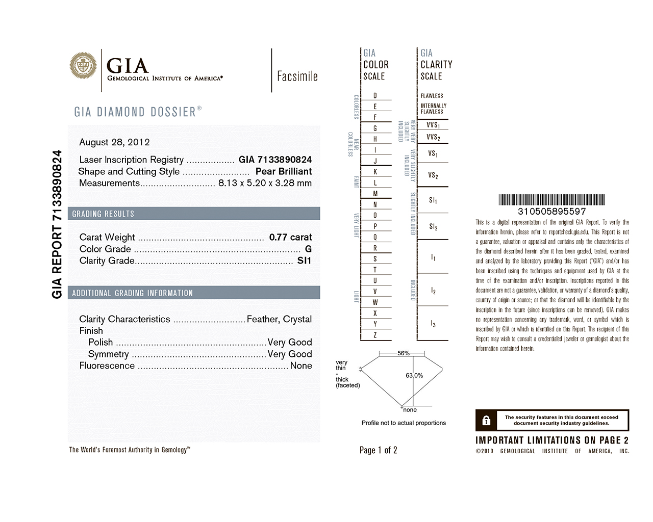 Шикарное золотое колье с бриллиантами 2.47ct