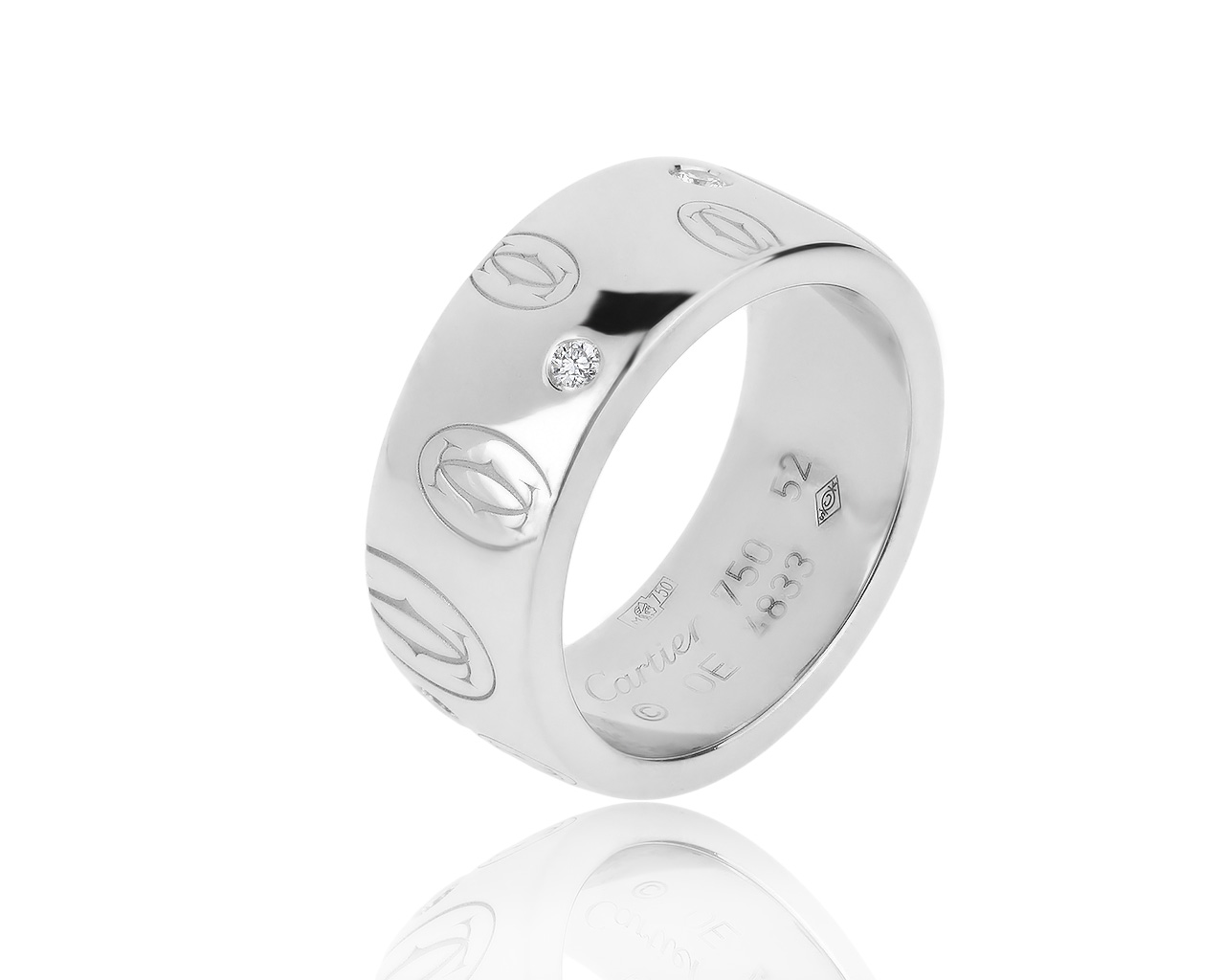 Оригинальное золотое кольцо с бриллиантами 0.12ct Cartier 061019/5