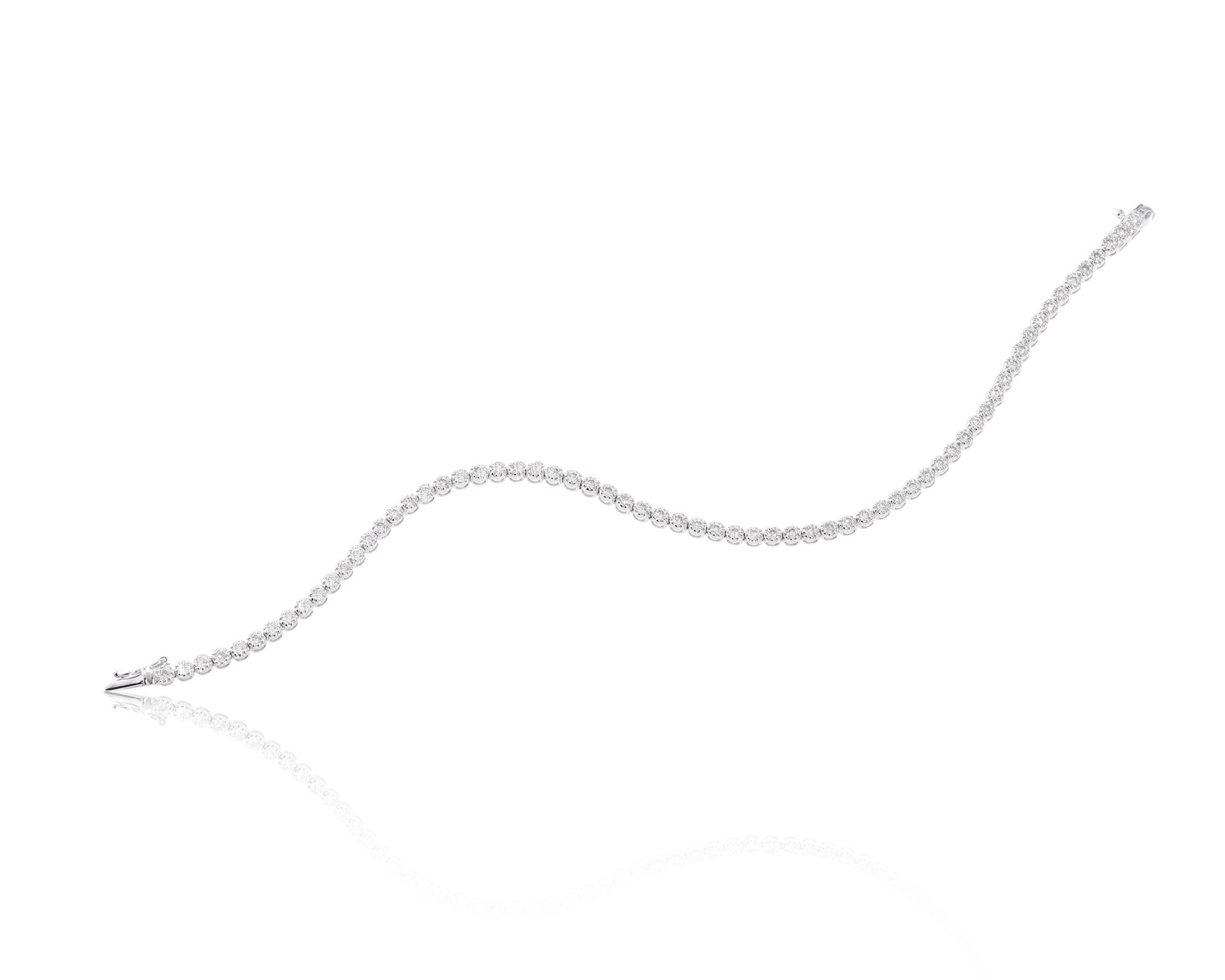 Солидный золотой браслет с бриллиантами 1.17ct 181022/1