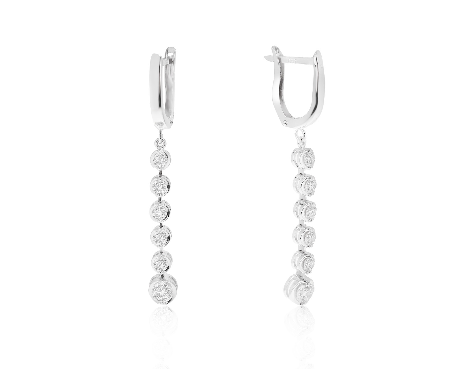 Стильные золотые серьги с бриллиантами 1.02ct 111222/8