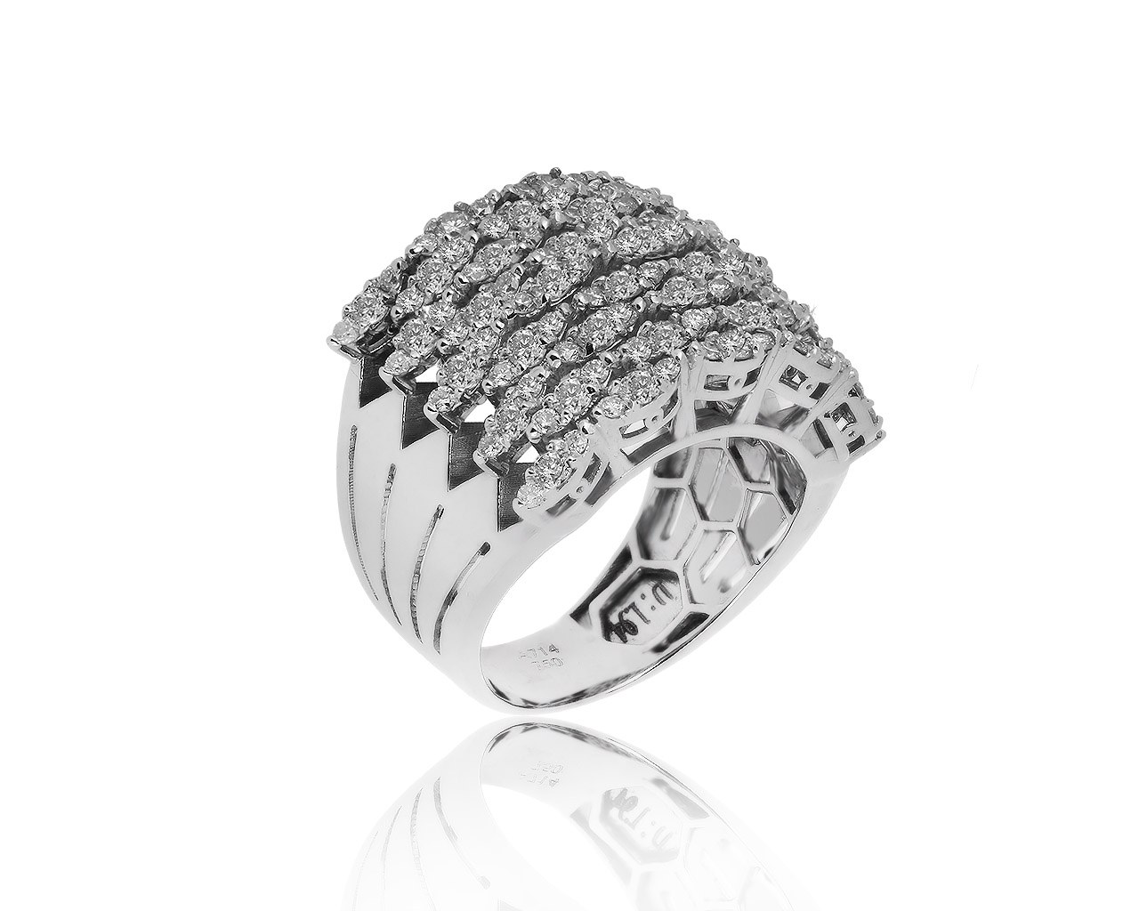 Роскошное золотое кольцо с бриллиантами 1.94ct 070220/2