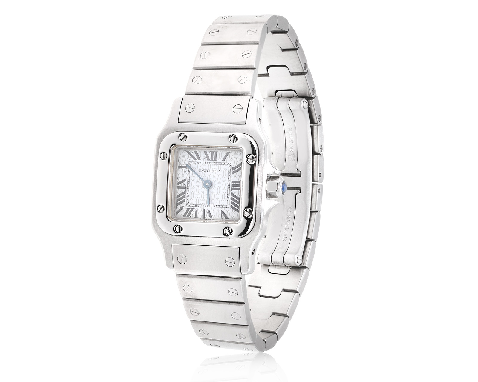 Оригинальные стальные часы Cartier Santos Galbee Ladies Anniversary Logo 141123/2