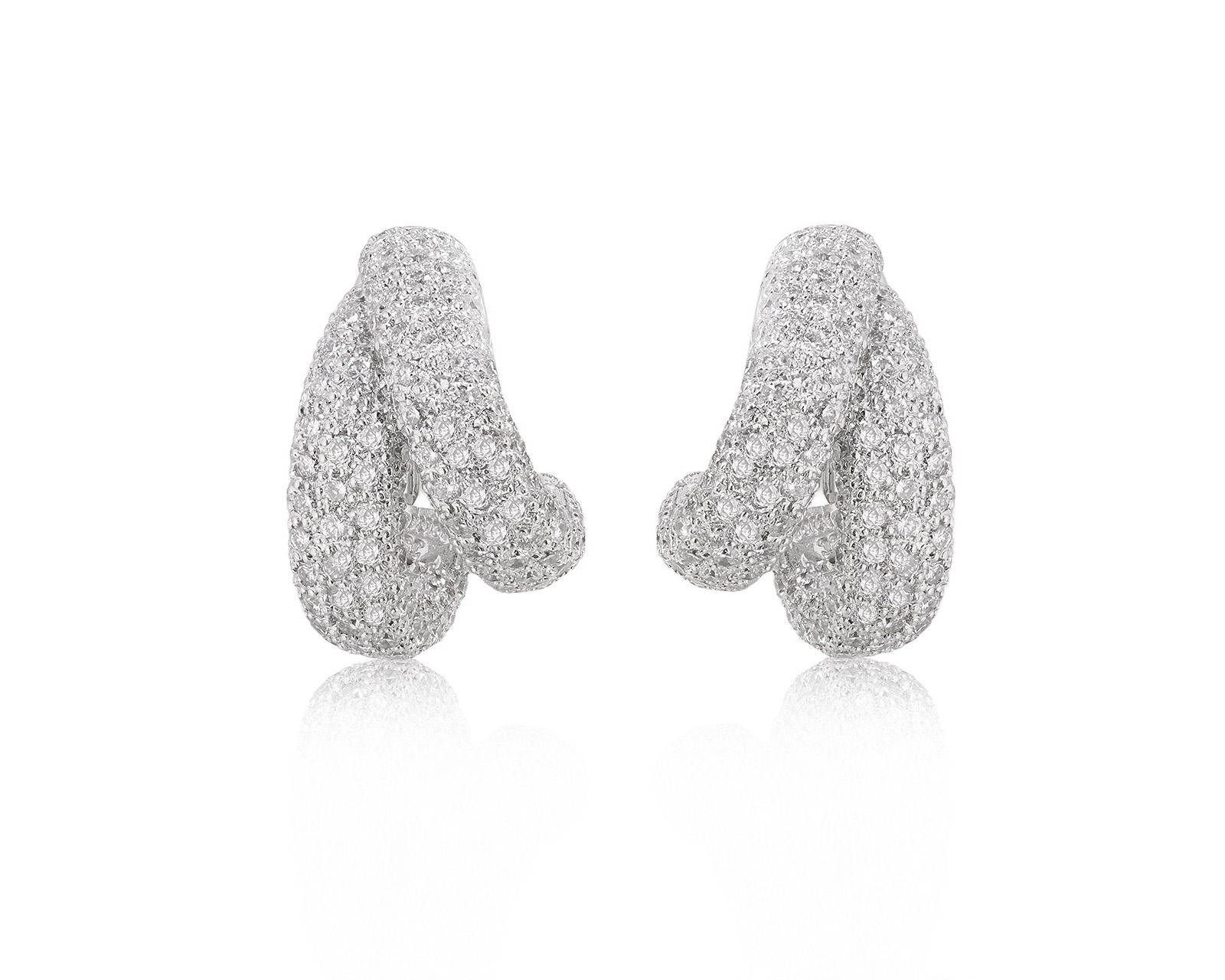 Золотые серьги с бриллиантами 4.00ct 041225/1