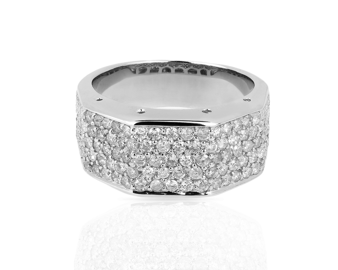 Необычное золотое кольцо с бриллиантами 1.35ct 230518/4