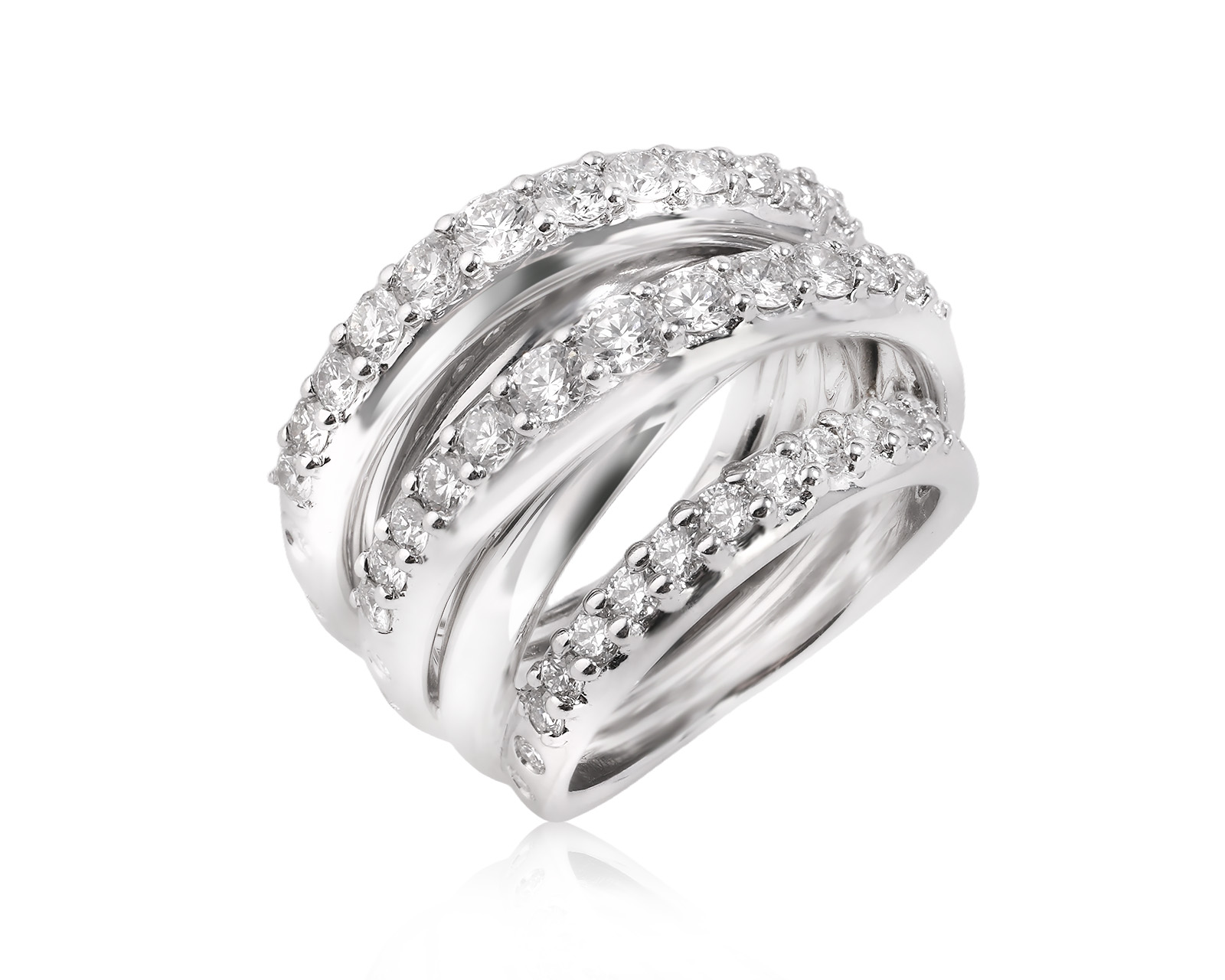 Оригинальное золотое кольцо с бриллиантами 2.37ct Crivelli 280226/11