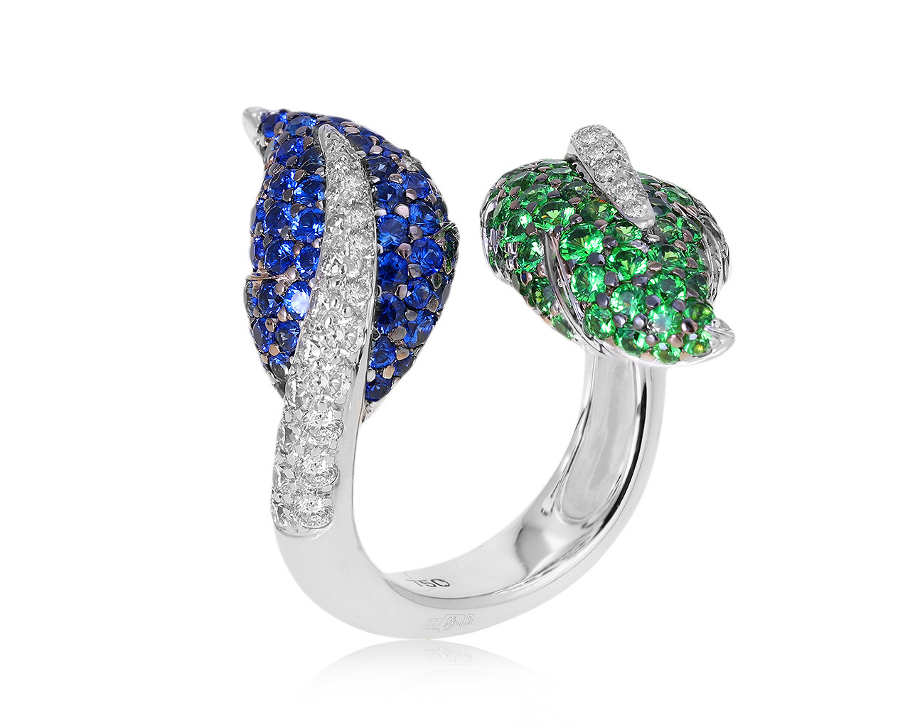 Превосходное золотое кольцо с тсаворитами 2.07ct 231120/1