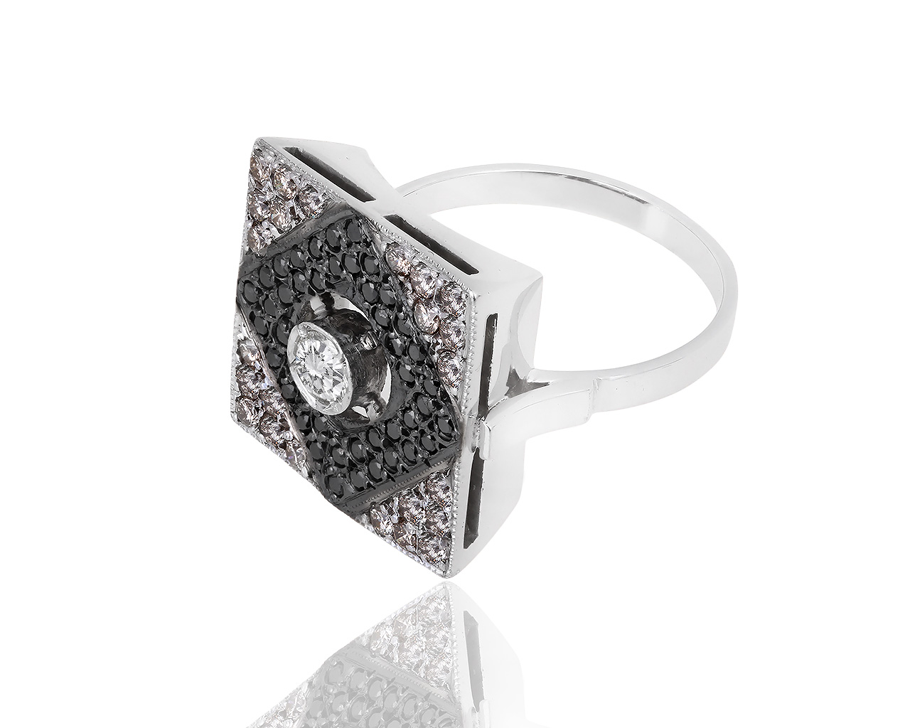 Винтажное золотое кольцо с бриллиантами 1.03ct 191118/8