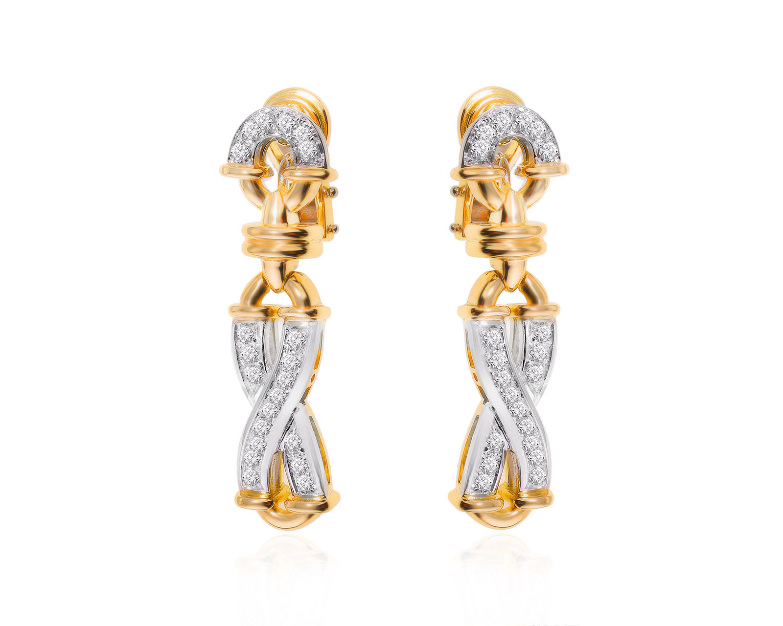 Золотые серьги с бриллиантами 0.72ct 060524/21