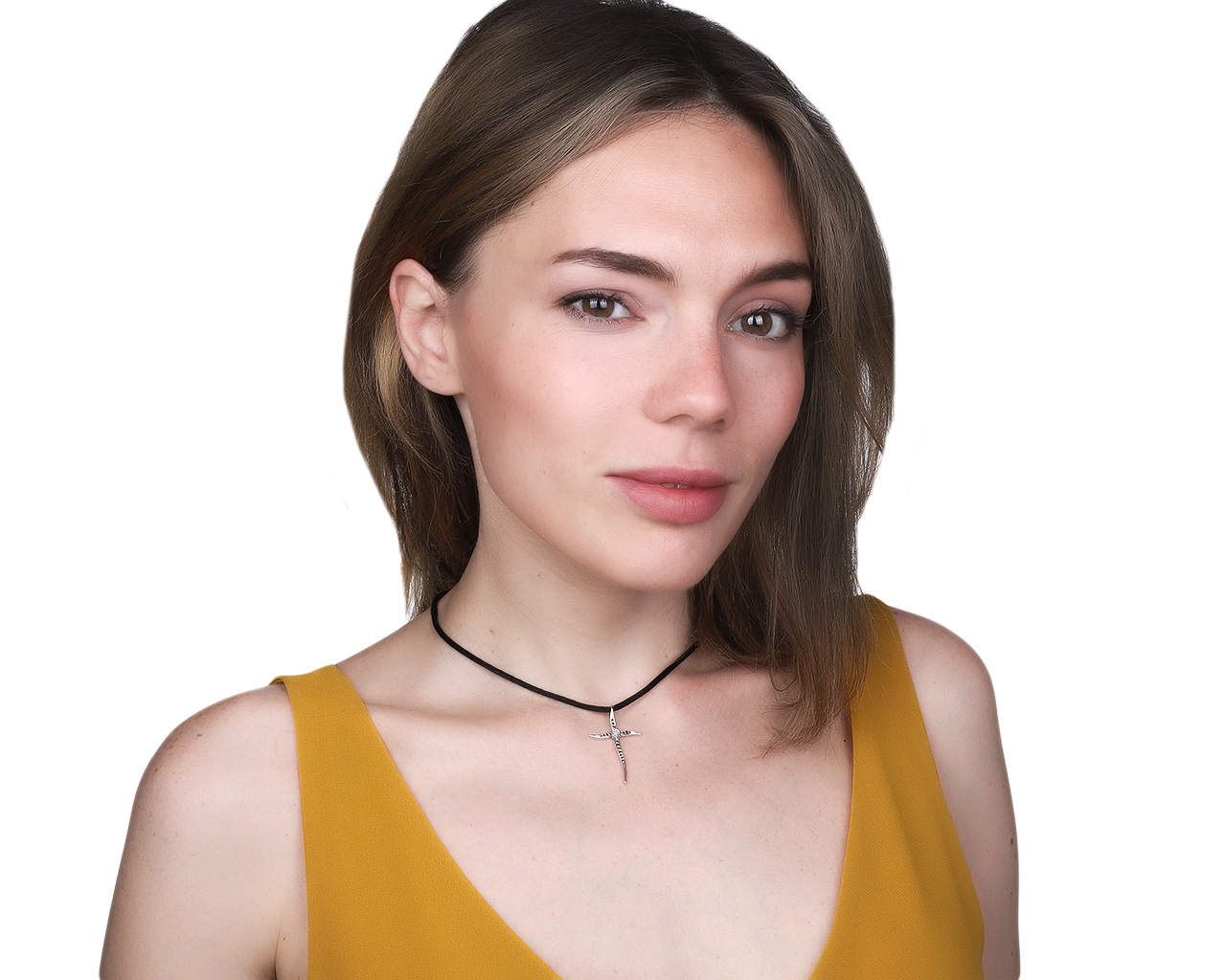 Безупречный золотой кулон с бриллиантами 0.21ct