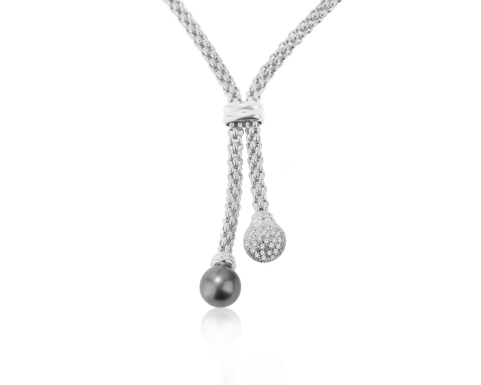 Оригинальное золотое колье с жемчугом 11.00 мм Fope 160822/14