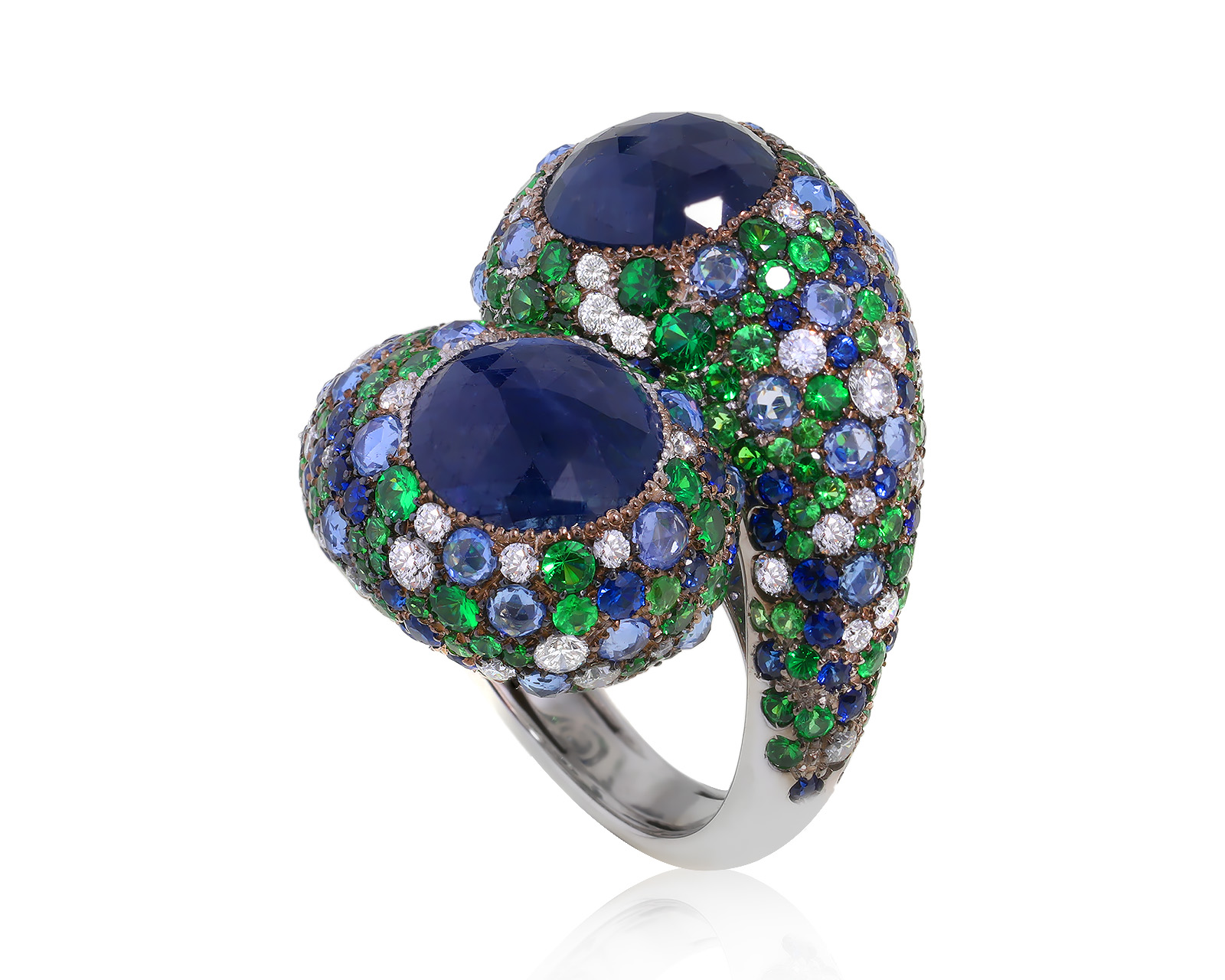 Оригинальное золотое кольцо с сапфирами 9.47ct Crivelli 250324/2