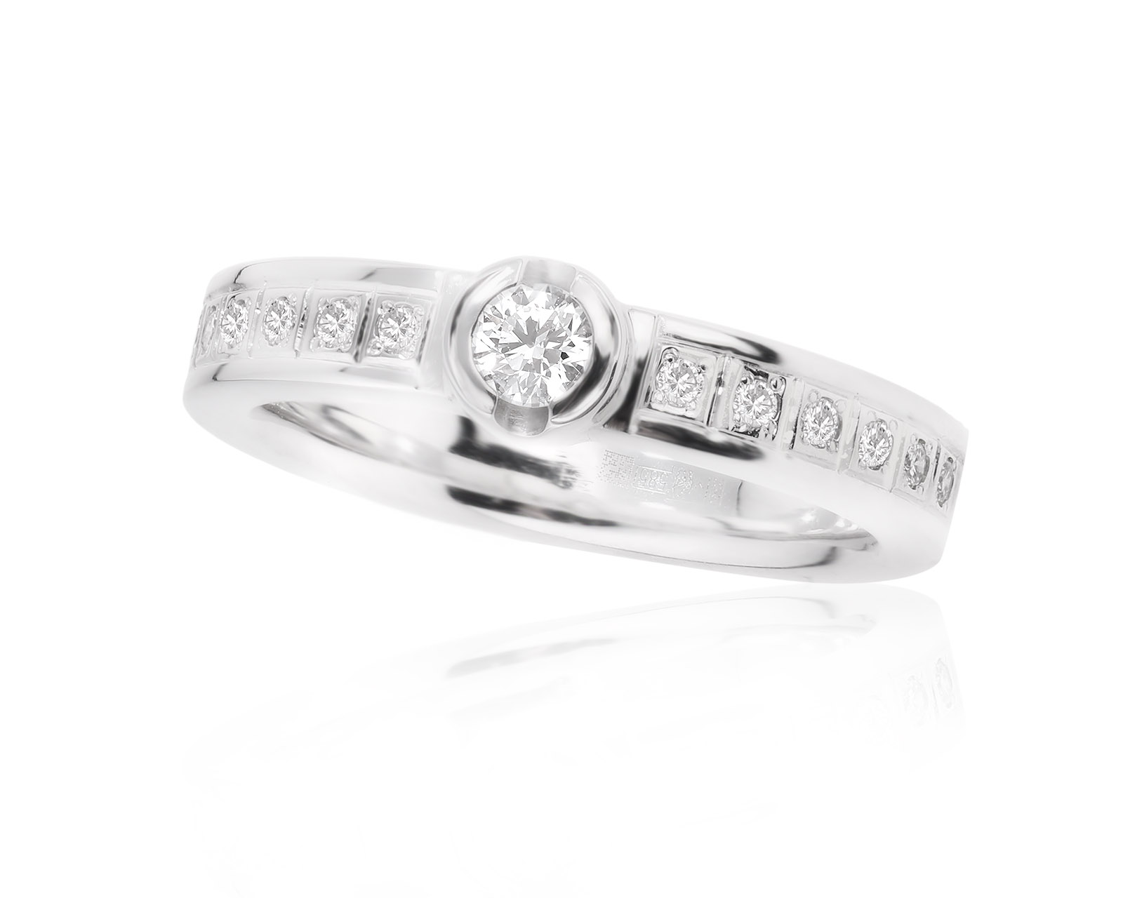 Золотое кольцо с бриллиантами 0.27ct 111024/15