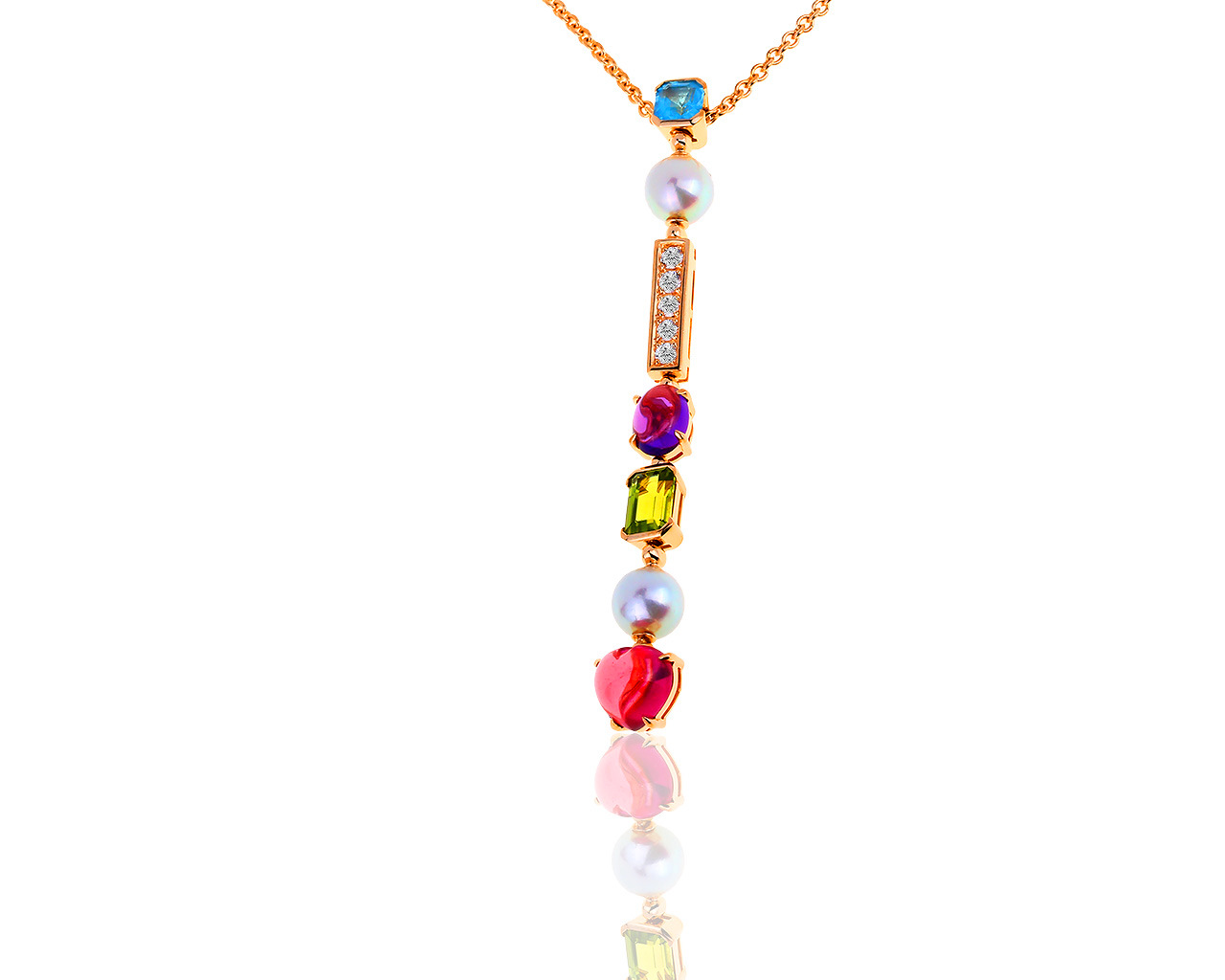 Оригинальная золотая подвеска с бриллиантами 0.22ct Bvlgari Allegra 300519/14