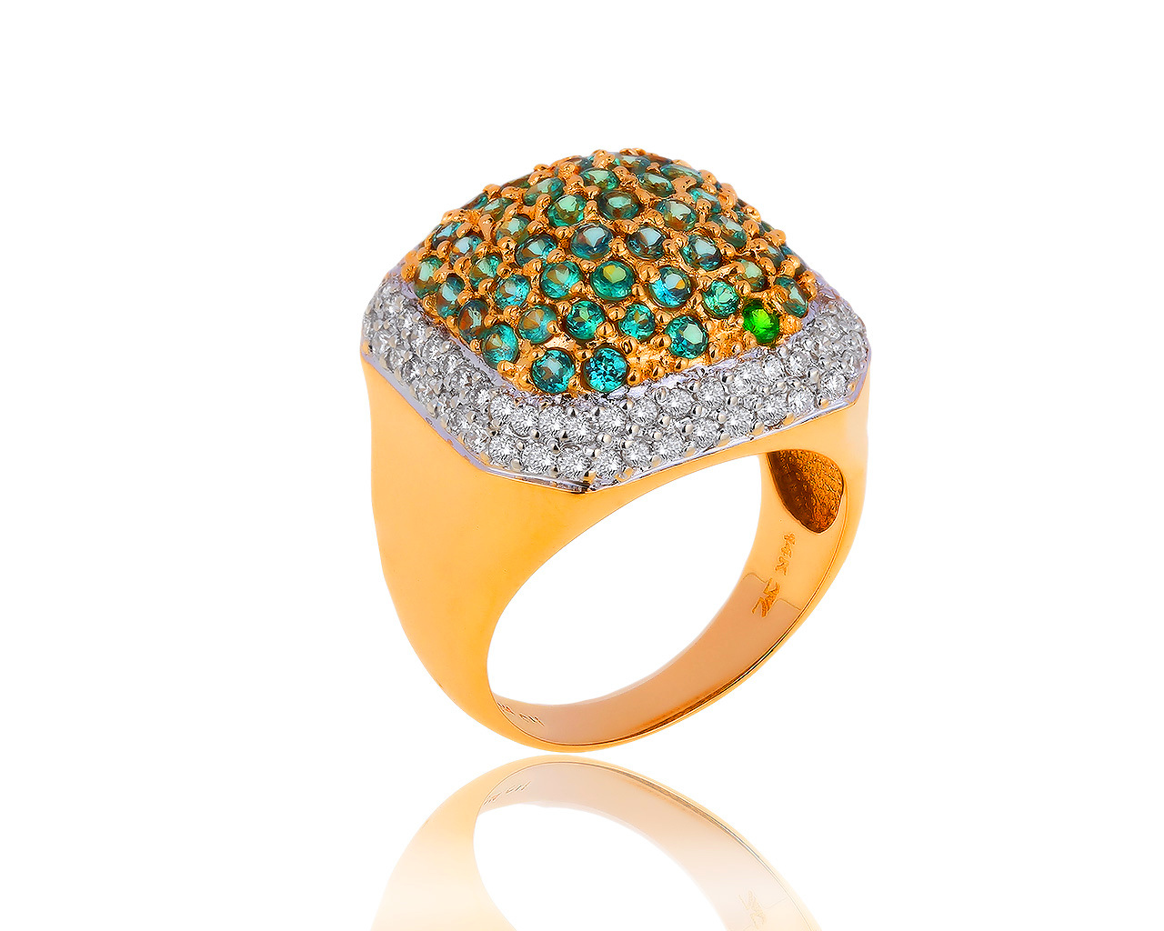 Потрясающее золотое кольцо с бриллиантами 0.80ct 101019/10