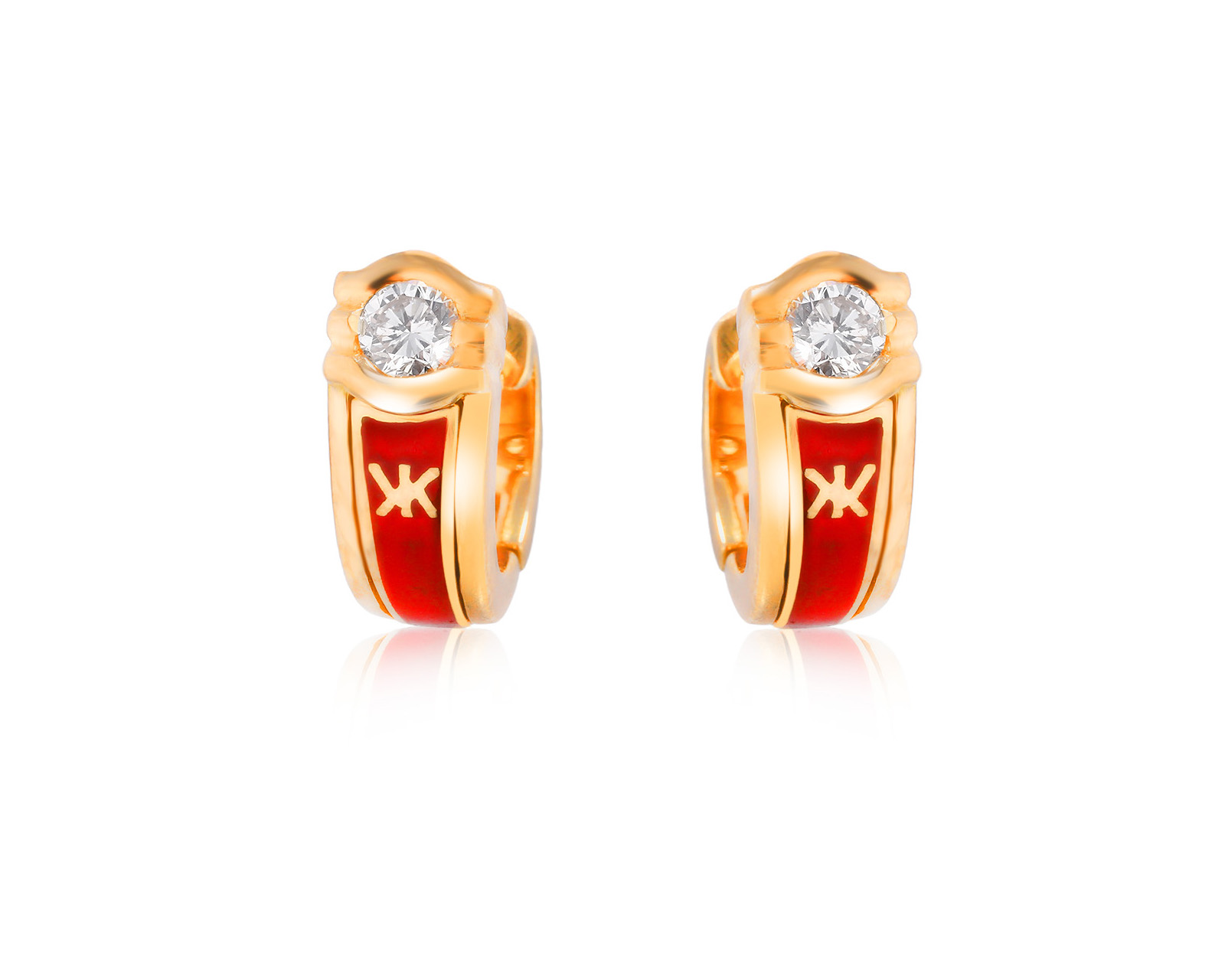 Оригинальные золотые серьги с бриллиантами 0.28ct Korloff 161225/2