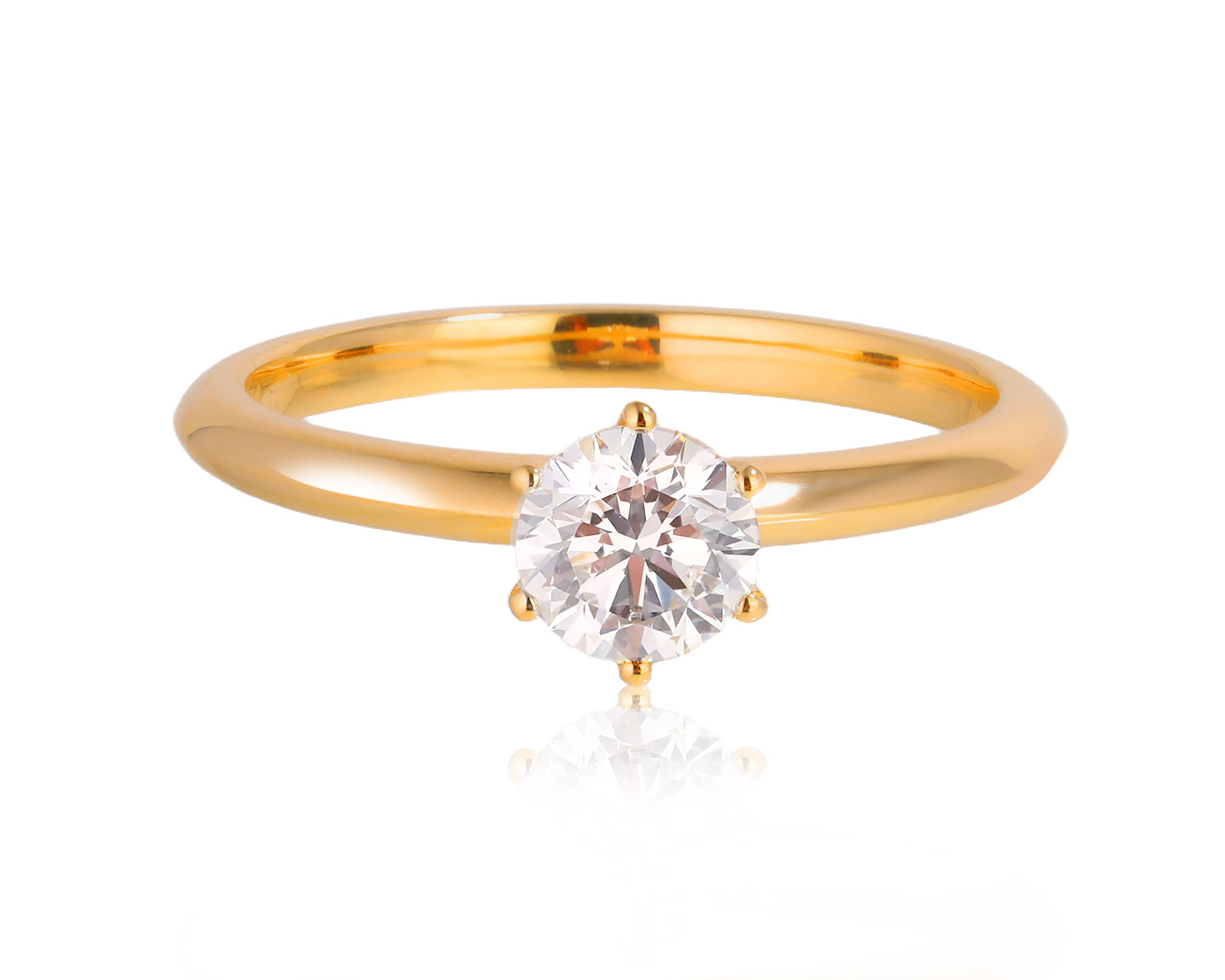 Оригинальное золотое кольцо с бриллиантом 0.50ct Bendes Studio