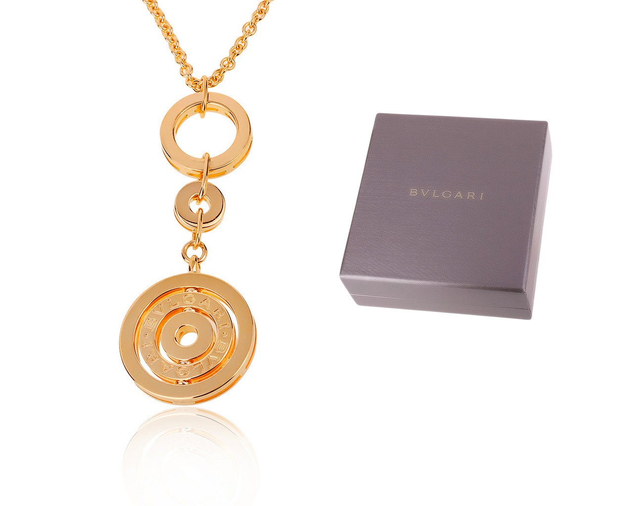 Оригинальный золотой кулон Bvlgari