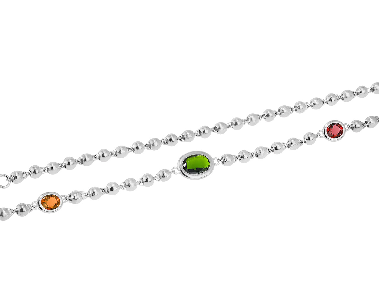 Красивое платиновое колье с турмалинами 2.03ct