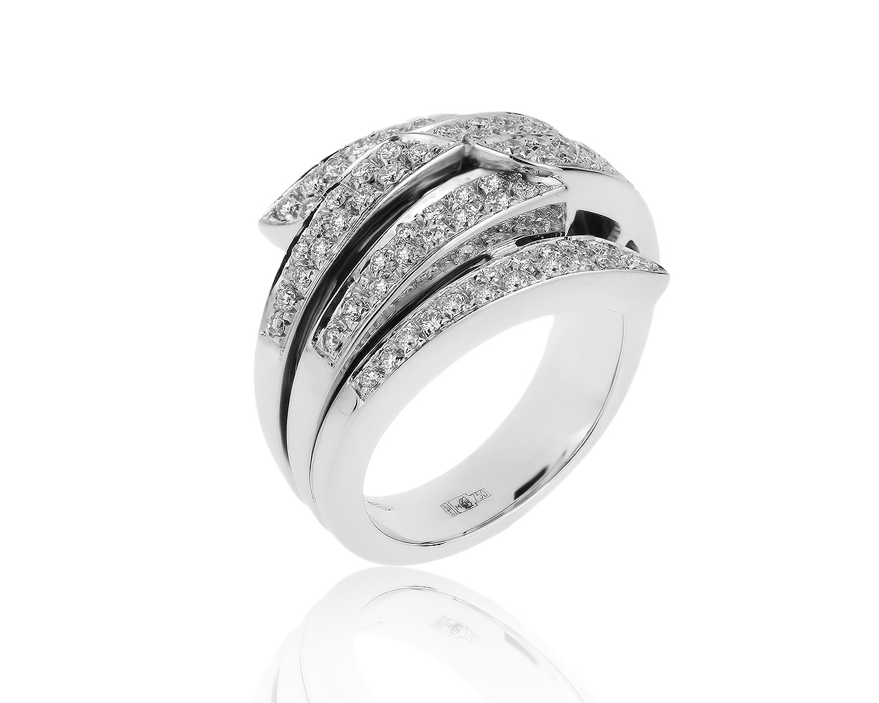 Итальянское золотое кольцо с бриллиантами 1.03ct 070819/19