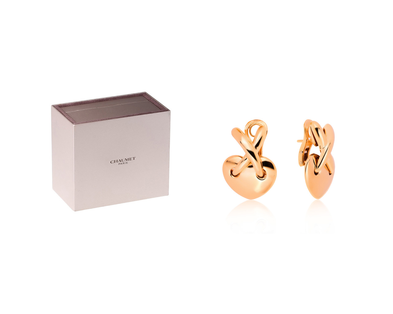 Оригинальные золотые серьги Chaumet Liens