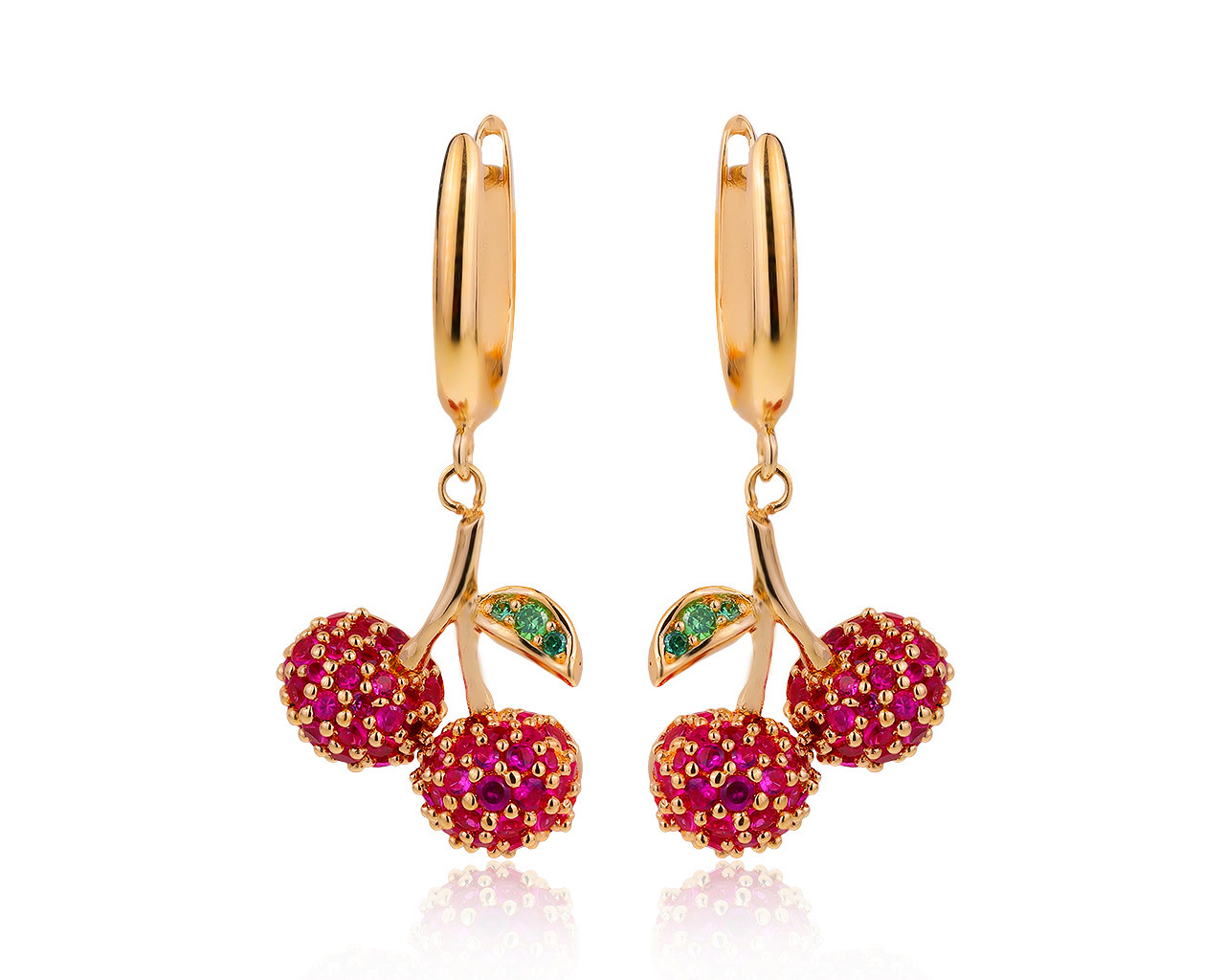 Прекрасные золотые серьги с сапфирами 1.70ct 130320/10