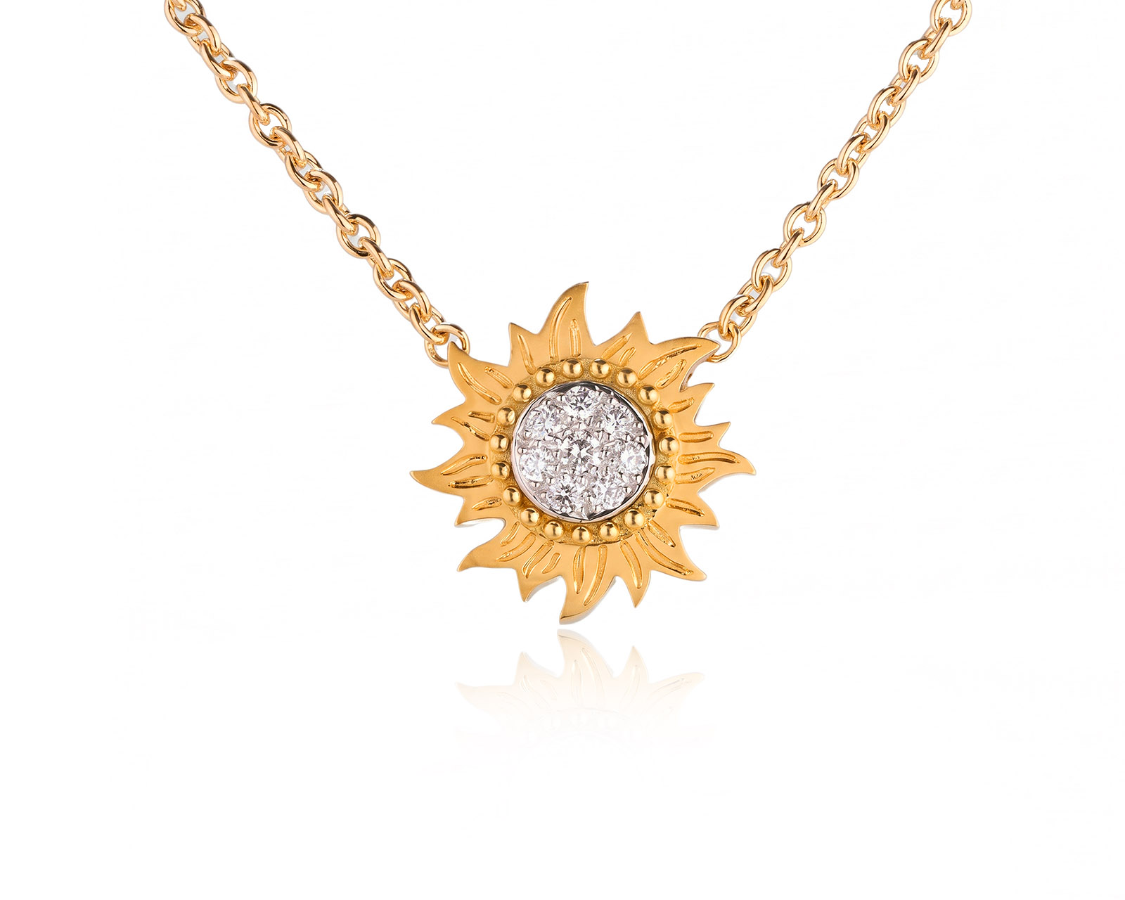 Оригинальное золотое колье с бриллиантами 0.18ct Carrera y Carrera Sol y Sombra 310826/4