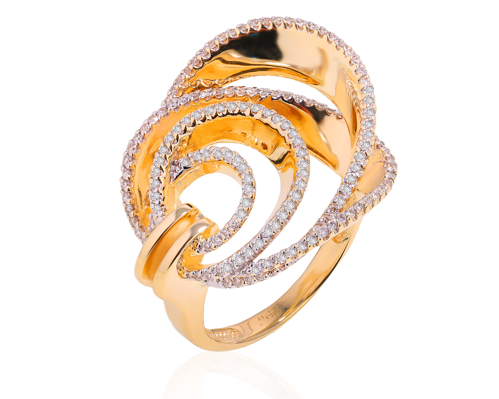 Золотое кольцо с бриллиантами 0.49ct 030725/4