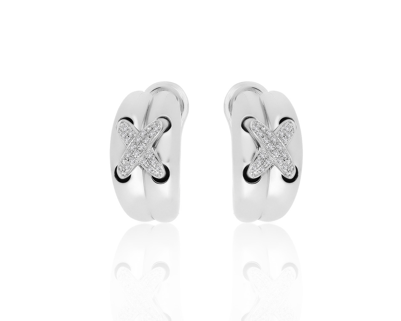 Оригинальные золотые серьги с бриллиантами 0.40ct Chaumet 010819/2 Оригинальные золотые серьги с бриллиантами 0.40ct Chaumet 010819/2