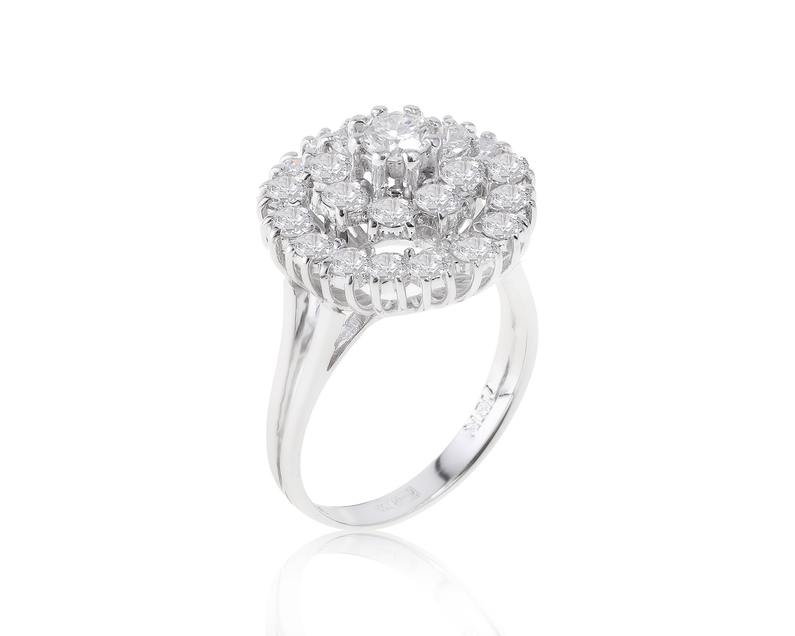 Красивое золотое кольцо с бриллиантами 1.57ct 110123/3