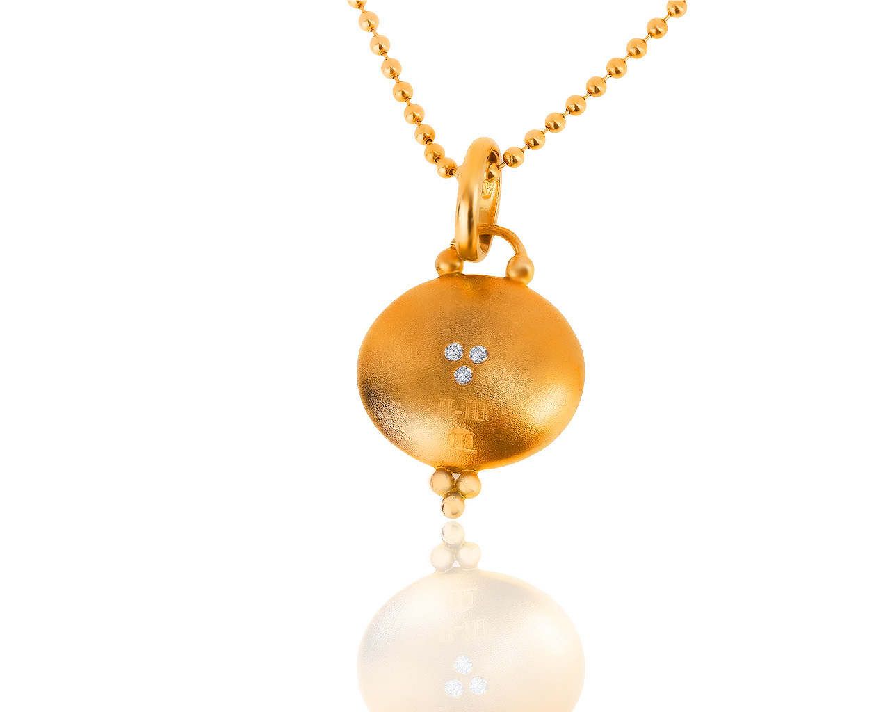 Оригинальный золотой кулон с бриллиантами 0.05ct Temple St. Clair 120819/5