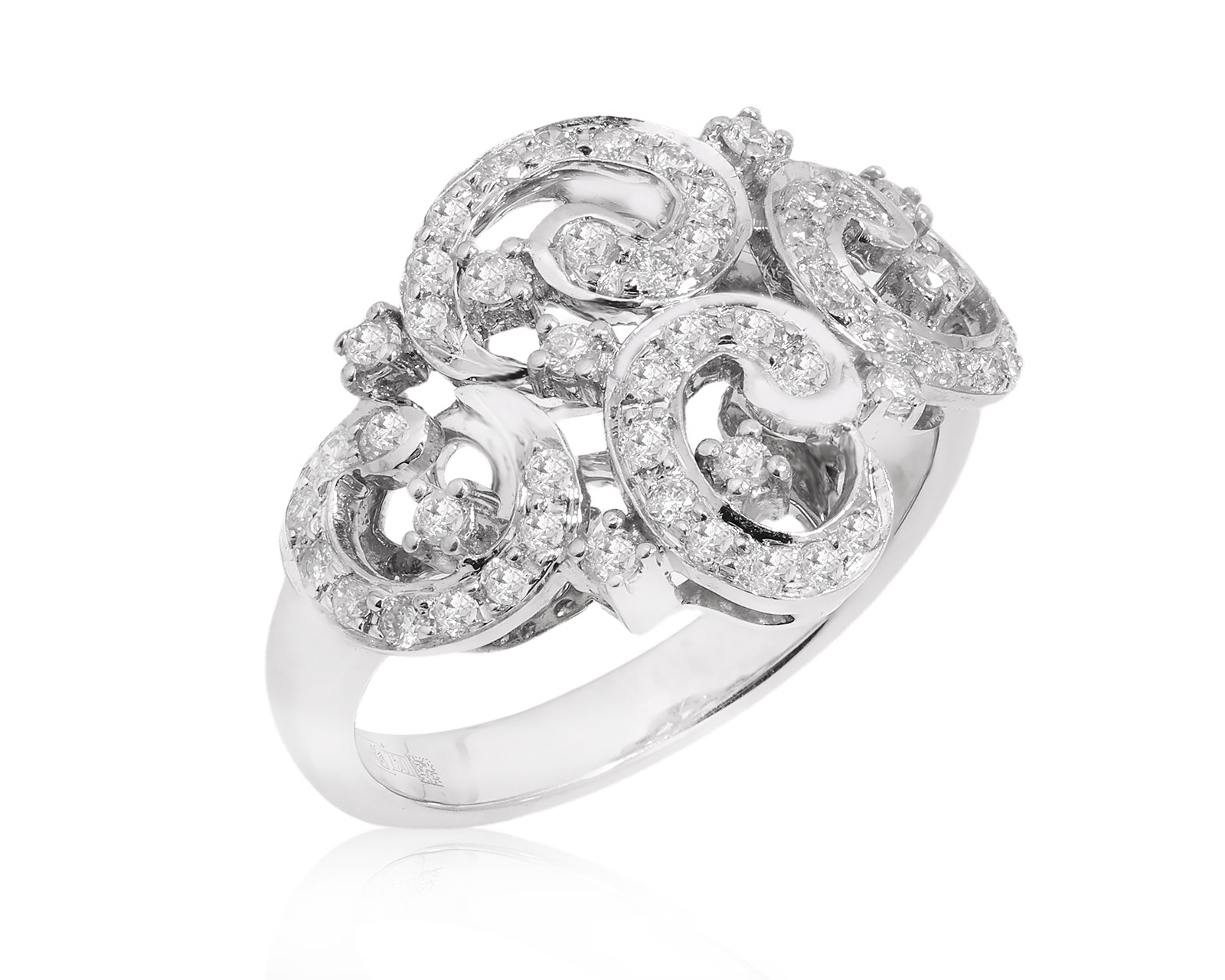 Золотое кольцо с бриллиантами 0.59ct 100725/5