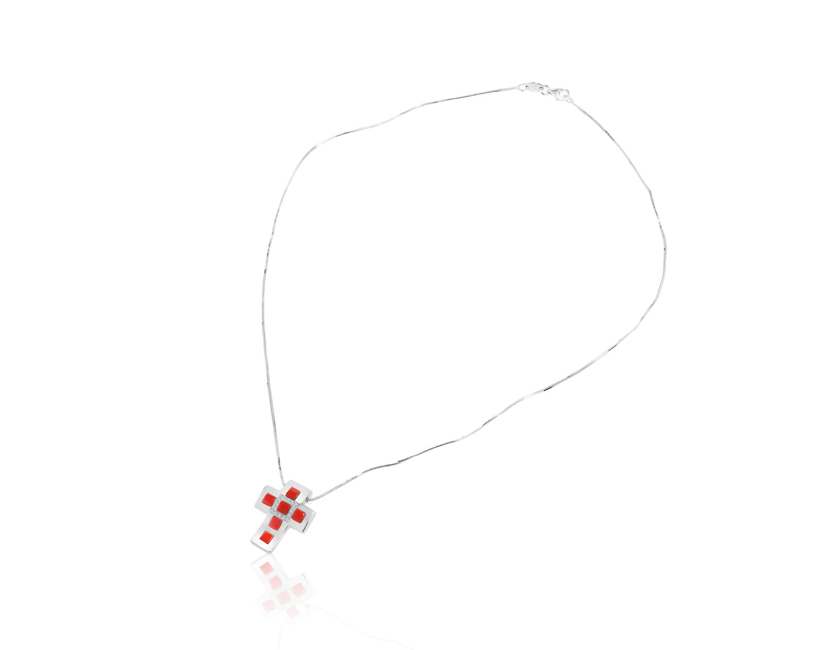 Оригинальный золотой кулон с кораллами 0.63ct Lux Gioielli