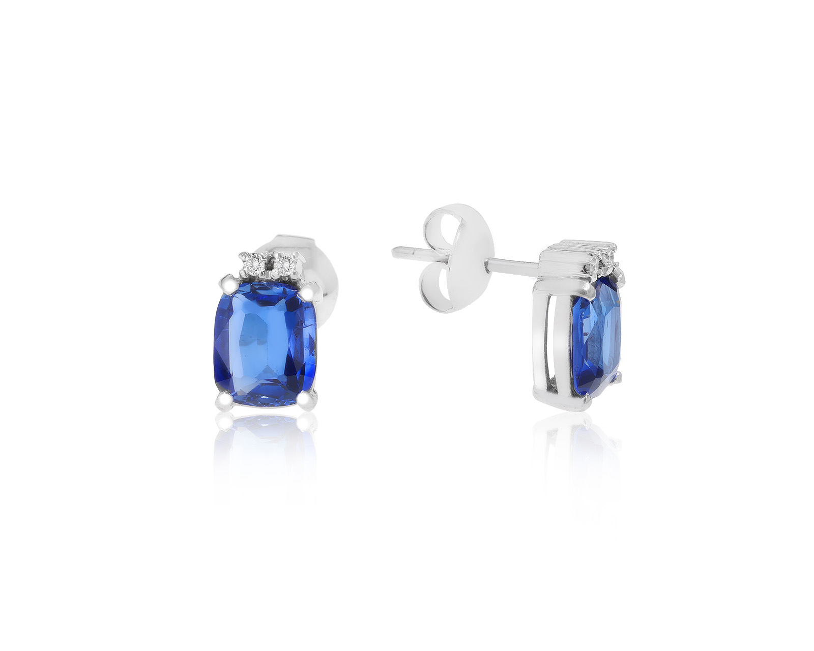 Притягательные золотые серьги с сапфирами 3.85ct 260322/5