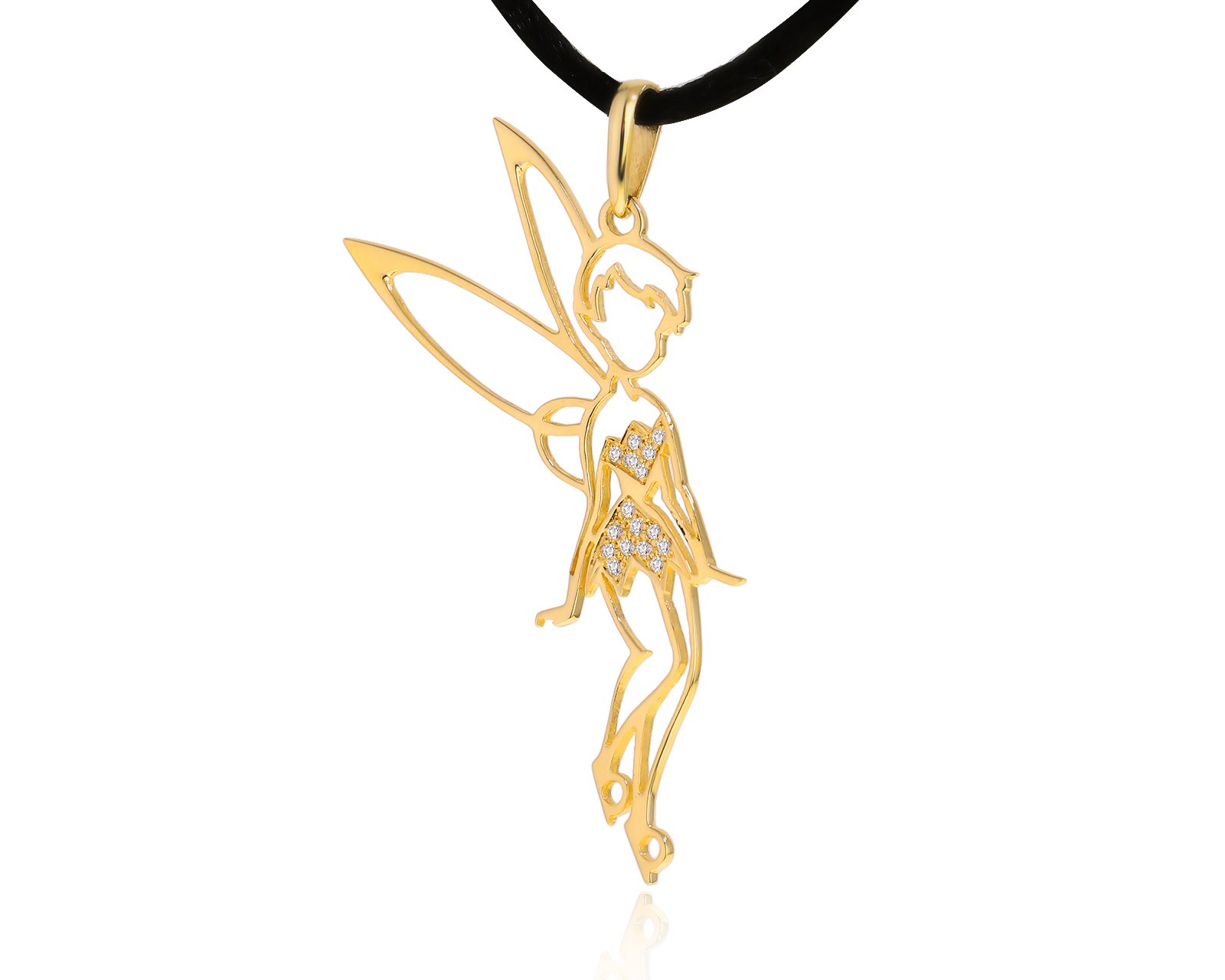 Золотой кулон с бриллиантами 0.10ct