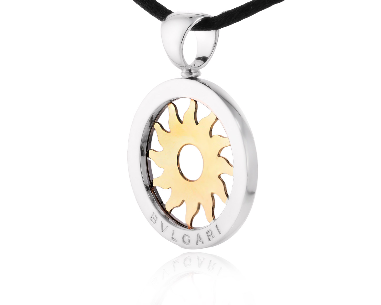 Оригинальный золотой кулон Bvlgari Tondo Sun