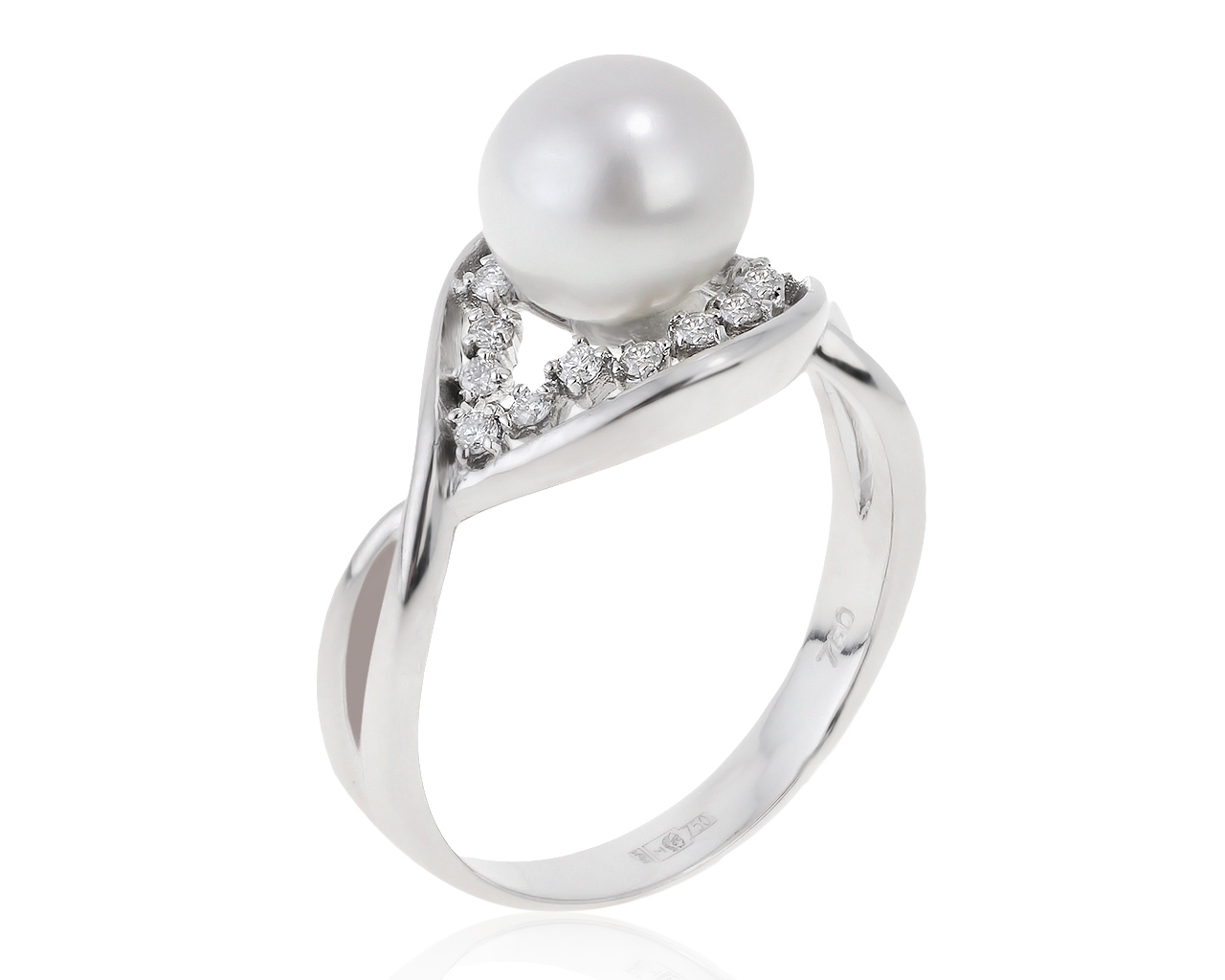 Притягательное золотое кольцо с жемчугом 8.40 мм 230421/7