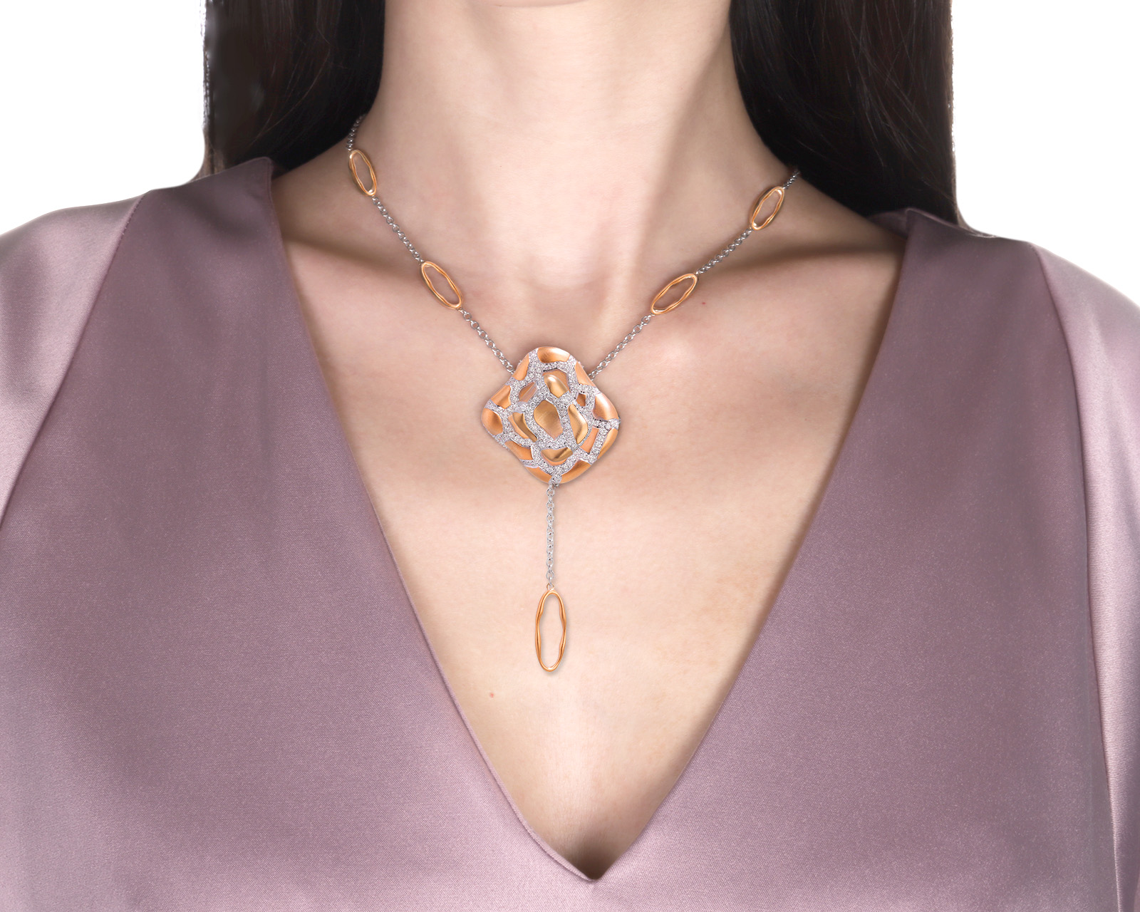 Оригинальное золотое колье с бриллиантами 1.83ct Mario Panelli