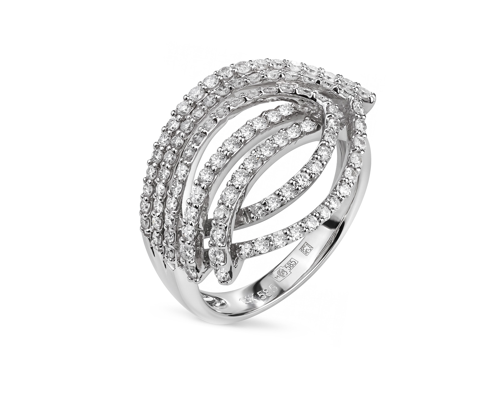 Золотое кольцо с бриллиантами 1.00ct 221025/9