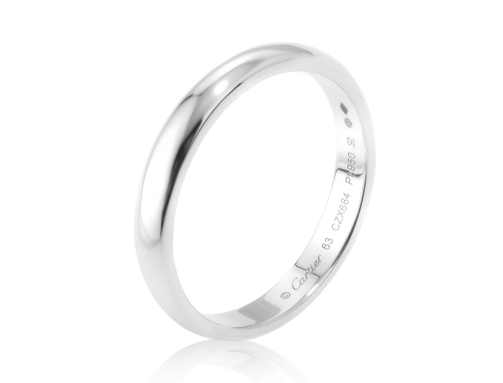 Оригинальное платиновое кольцо Cartier 1895 220224/1