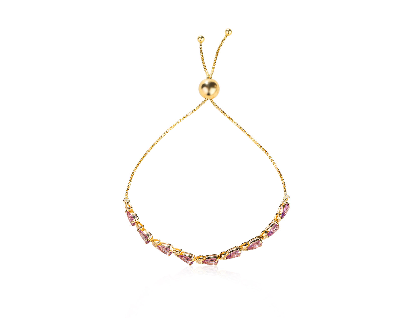 Оригинальный золотой браслет Bernhard H. Mayer Embracelet Pink Amethyst