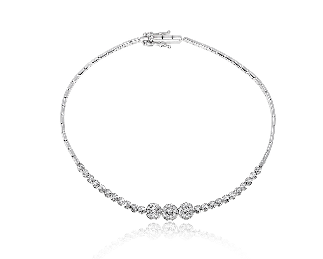 Прелестный золотой браслет с бриллиантами 0.41ct 160221/4