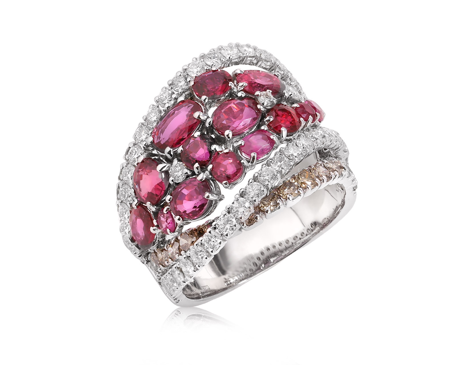 Оригинальное золотое кольцо с рубинами 3.90ct Moraglione 250226/1