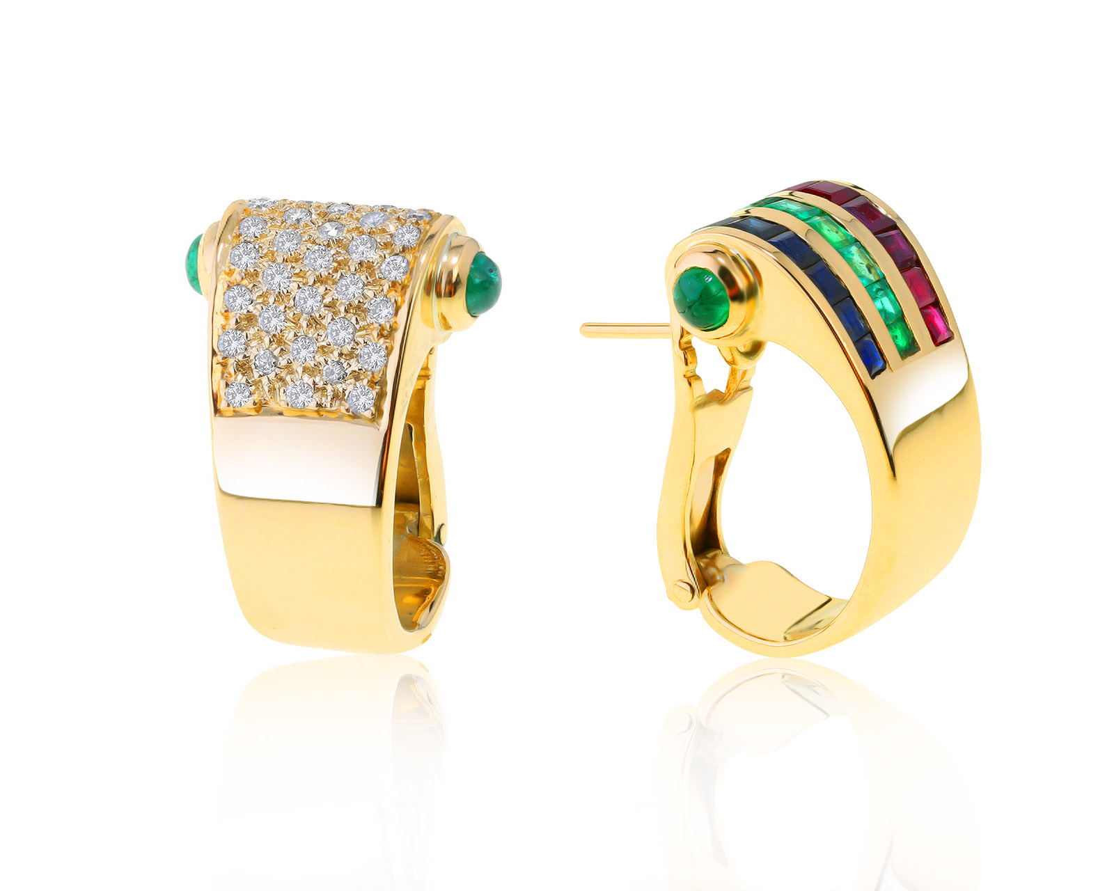 Модные золотые серьги с бриллиантами 0.55ct 031020/01 Модные золотые серьги с бриллиантами 0.55ct 031020/01