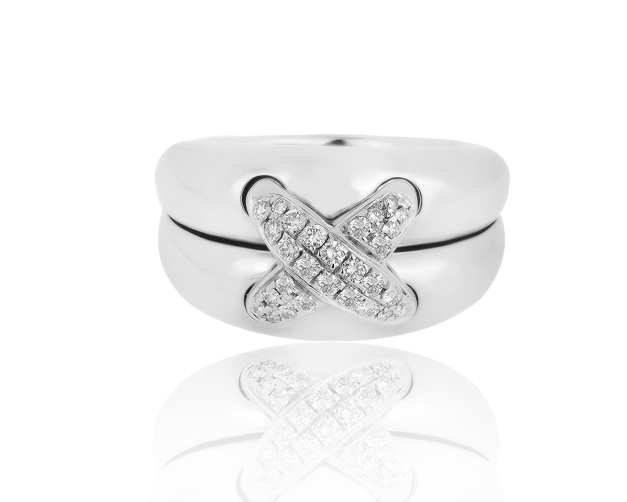 Оригинальное золотое кольцо с бриллиантами 0.30ct Chaumet 010819/1