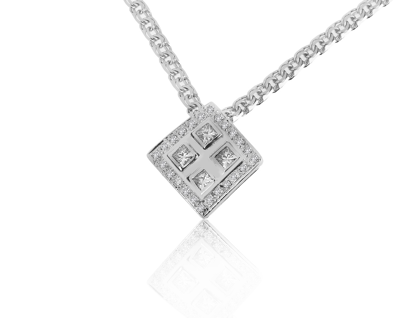 Солидный золотой кулон с бриллиантами 0.60ct 260919/2