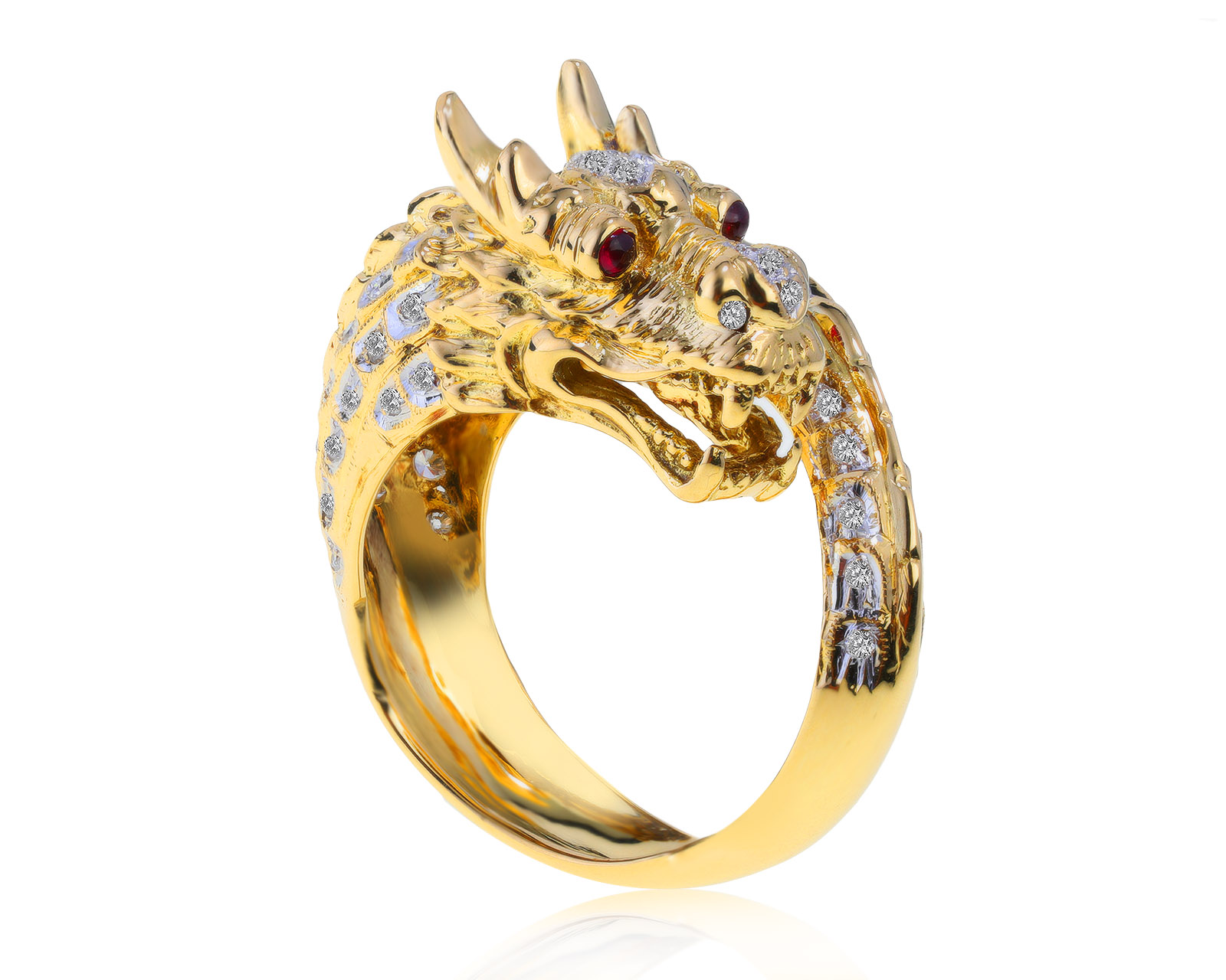 Модное золотое кольцо с бриллиантами 0.34ct 310821/6