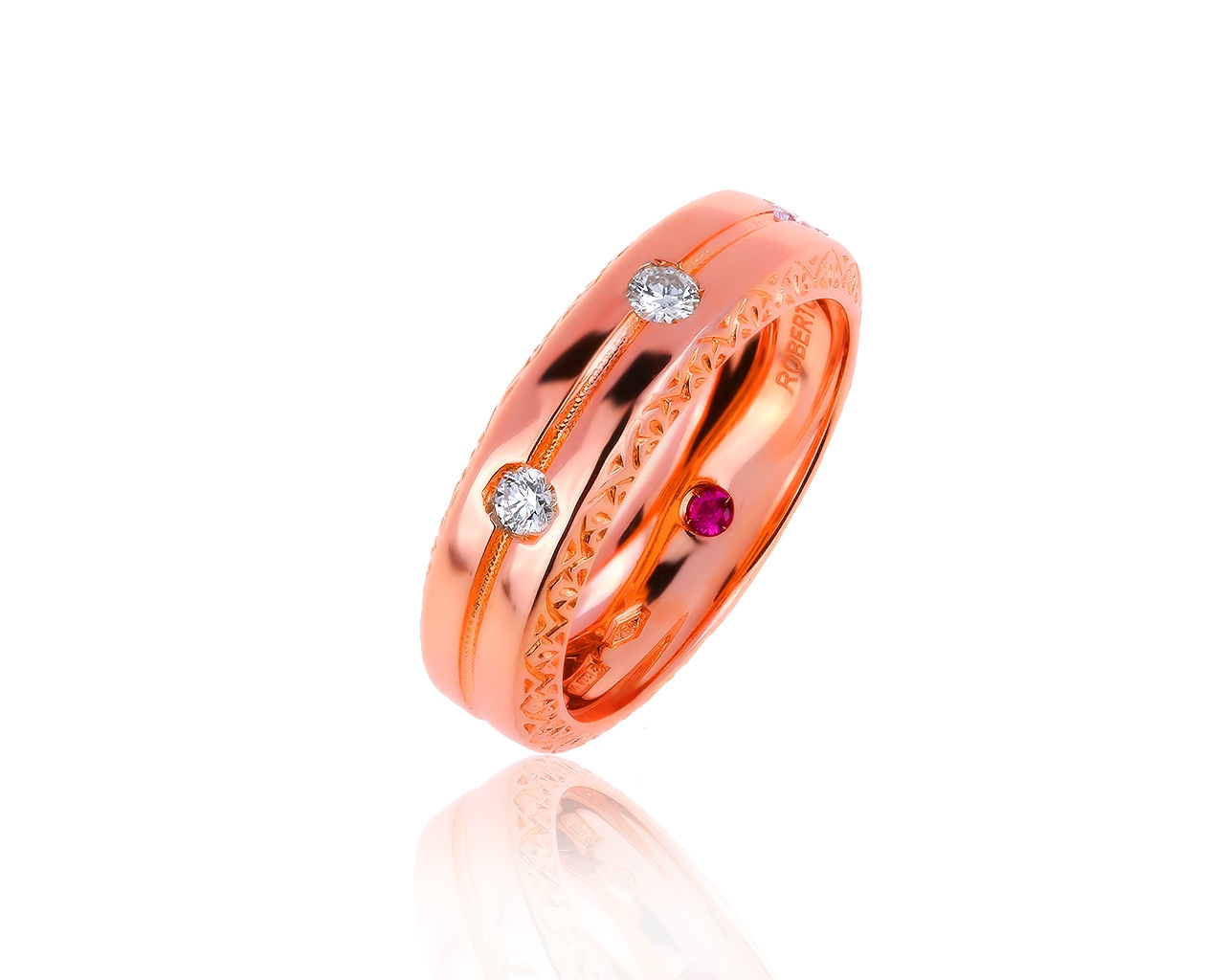 Оригинальное золотое кольцо с бриллиантами 0.11ct Roberto Coin 210819/3 Оригинальное золотое кольцо с бриллиантами 0.11ct Roberto Coin 210819/3