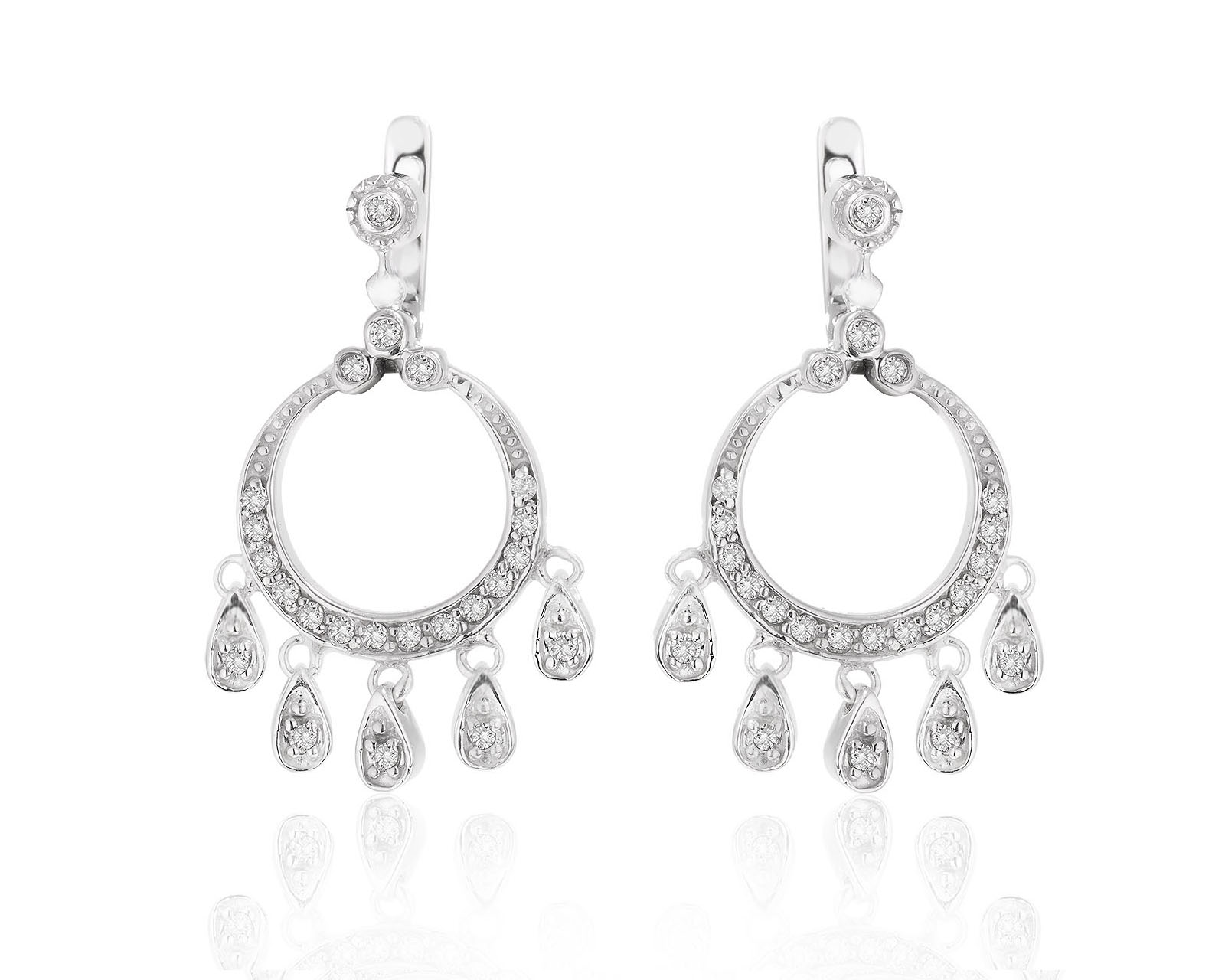 Золотые серьги с бриллиантами 0.36ct 271124/9