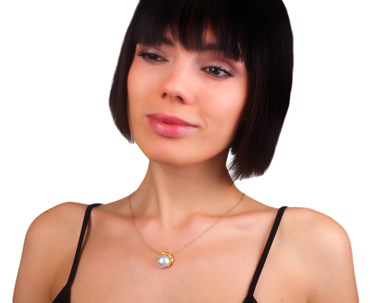 Золотая подвеска с бриллиантами и жемчугом Carrera y Carrera